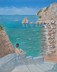 Alexandra's Beach - Amalfi Coast painting by Christopher Crofton-Atkins (thumbnail)
