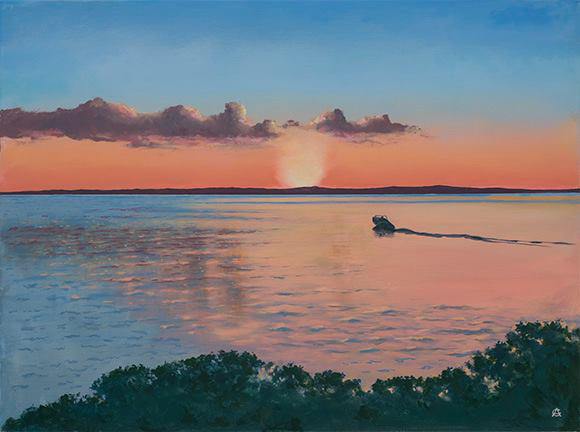 North Eleuthera Sunset painting by Christopher Crofton-Atkins