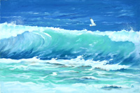 Along the Water's Edge - oil painting by Christopher Crofton-Atkins